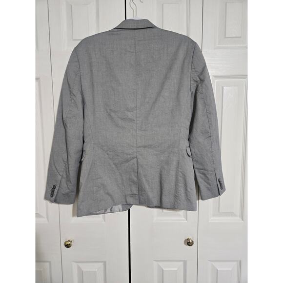 Express photographer 36 short men's fitted light gray blazer - Picture 5 of 9
